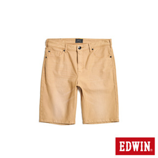EDWIN 男款 加大碼 EDGE JERSEYS 迦績 合身牛仔短褲(灰卡其)