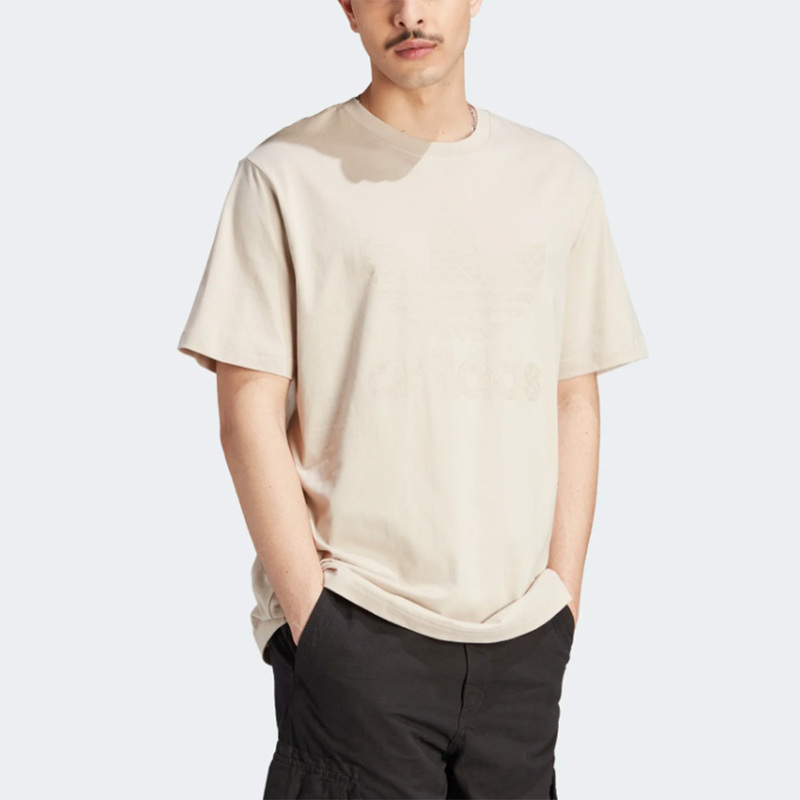 adidas_男性_短袖上衣_米_IJ7462_MONO TEE