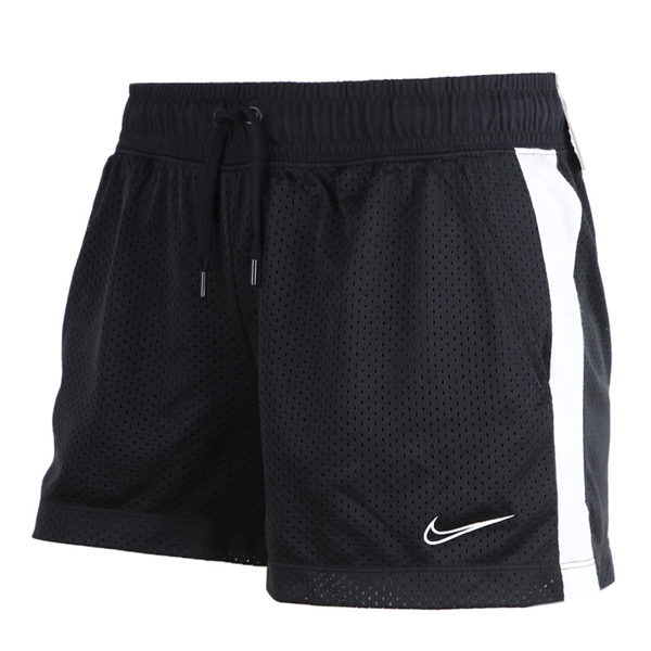 零碼出清(女)【Nike】Nsw Mesh 網眼透氣排汗運動短褲 內裡有內褲 慢跑-黑 CJ4052-010