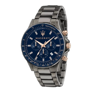 【Maserati瑪莎拉蒂】SFIDA三眼精鍍槍黑色腕錶 R8873640001 44mm 現代鐘錶