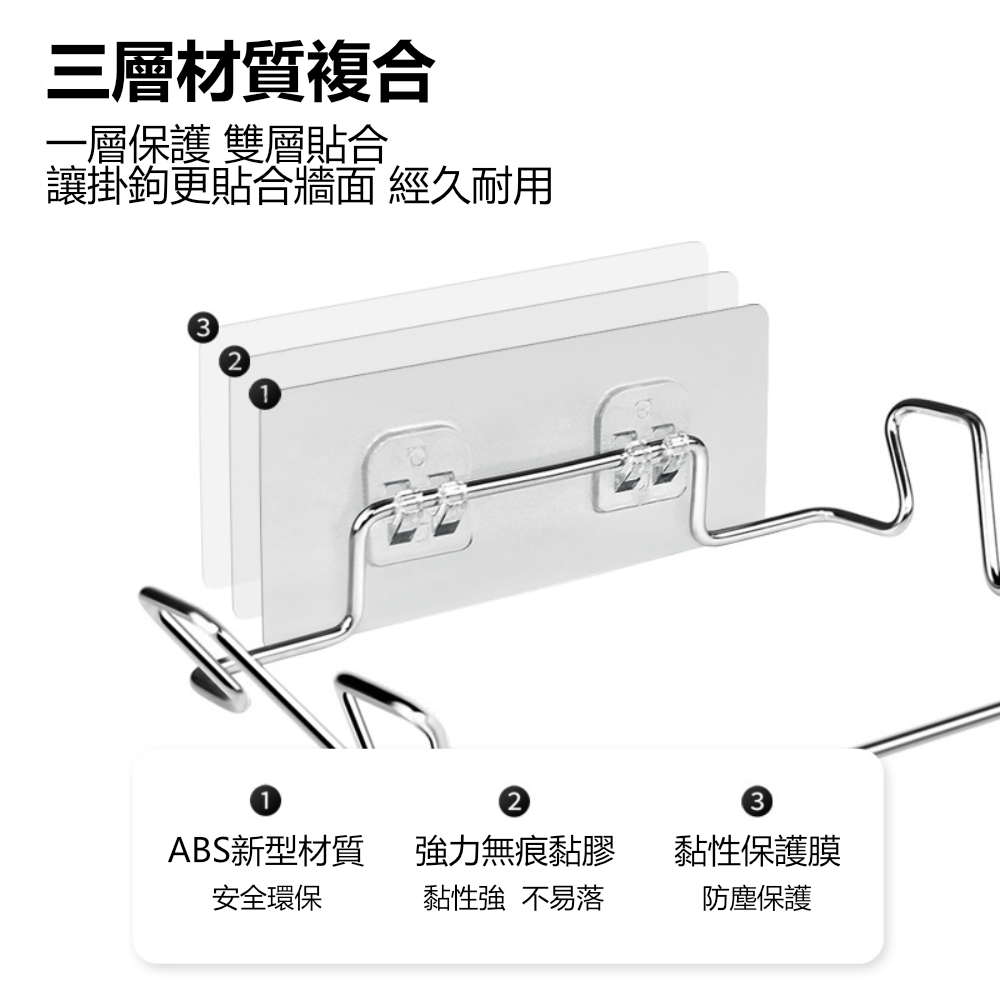 『熊買買百貨』垃圾袋掛架多功能掛勾免打孔壓房壁掛垃圾袋支架不鏽鋼垃圾袋支撐架