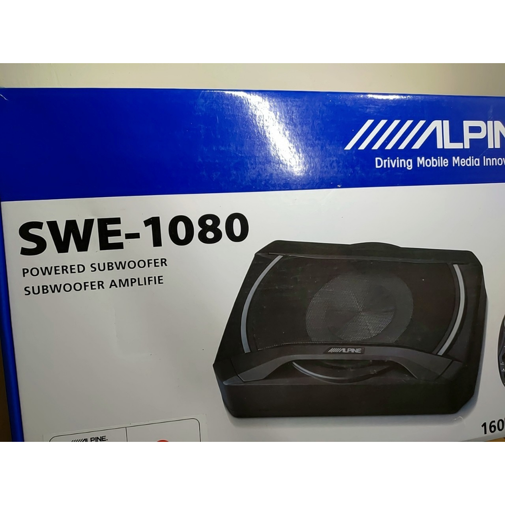(全新現貨)ALPINE SWE1080 阿爾派  8吋超薄重低音含線控  重低音 車用 汽車音響 汽車喇叭 車用喇叭