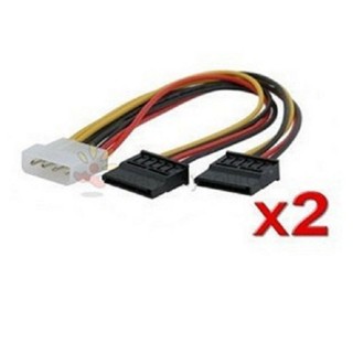 24#現貨全新4pin 轉15pin sata一分二電源線 電源轉接線 大4pin轉sata電源線