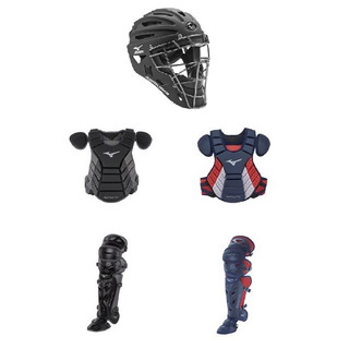 【一軍棒球專賣店】Mizuno武士系列─捕手護具 全套 (頭盔+護胸+護膝)