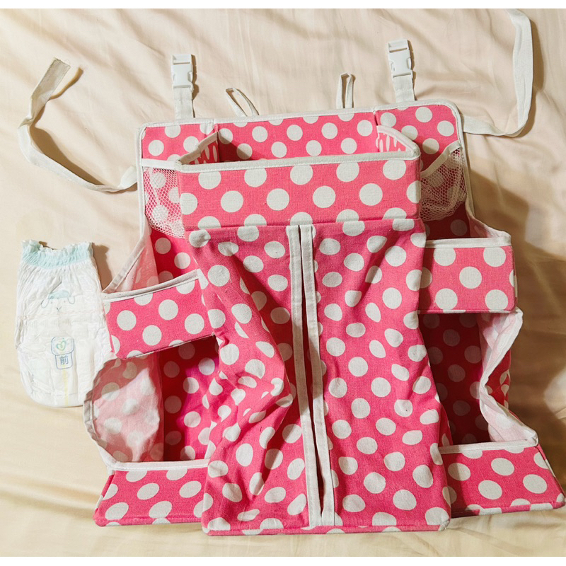 二手 嬰兒床床邊收納袋 贈送 IKEA嬰兒床防污床包 (適用120x60cm)