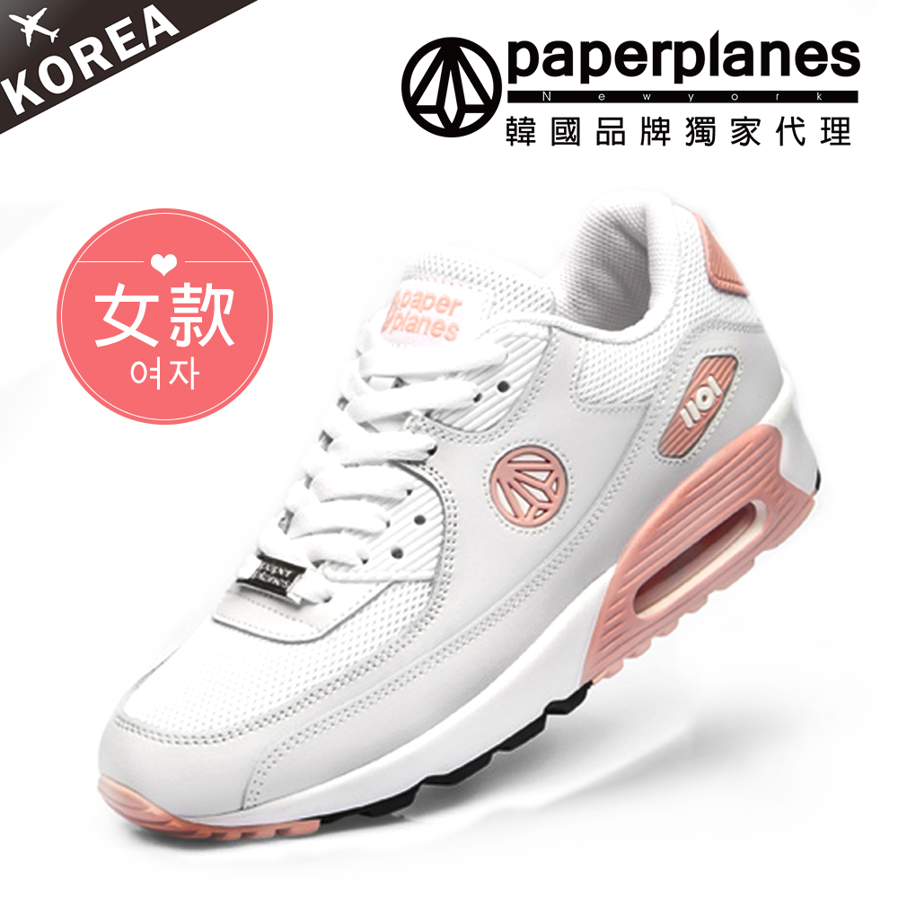 【Paperplanes】紙飛機/韓國空運。男女款 馬卡龍色系氣墊運動鞋休閒鞋懶人鞋倩侶鞋(01100/現貨+預購)