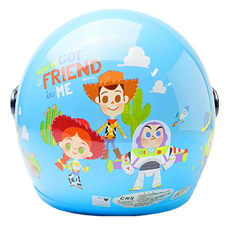 EVO CA003 CA002 玩具總動員(玩樂版) 水藍色 兒童安全帽 童帽中童小童半罩