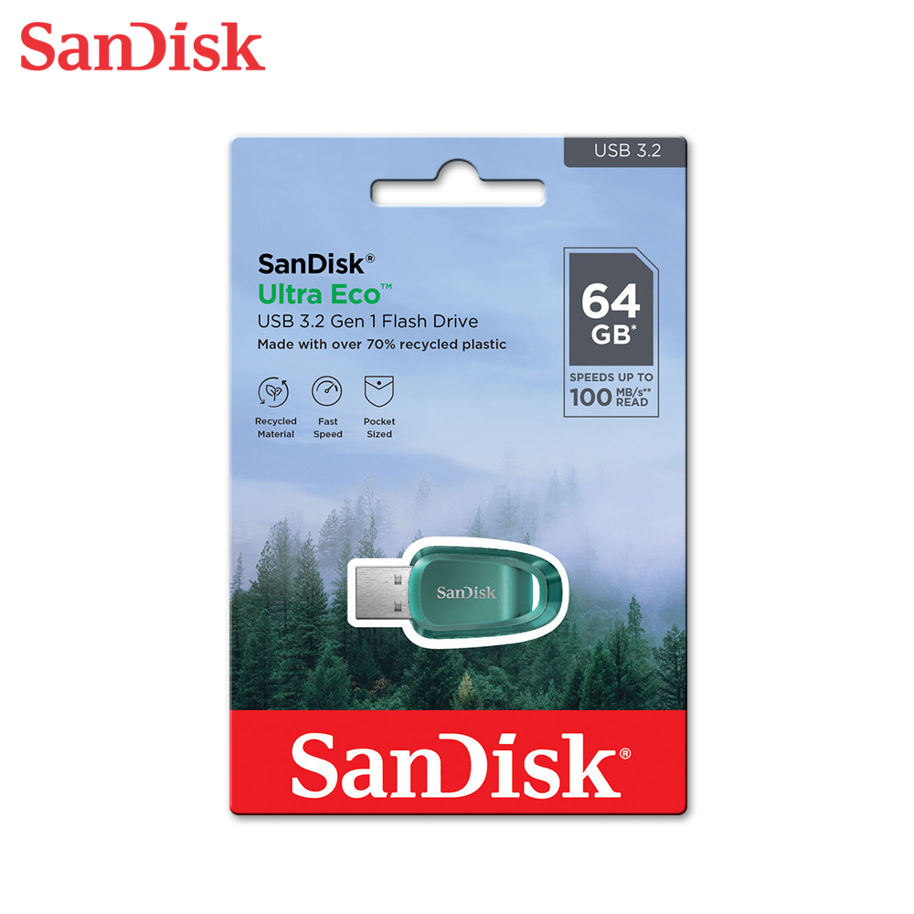SANDISK Ultra Eco CZ96 USB 3.2 隨身碟 64G 128G