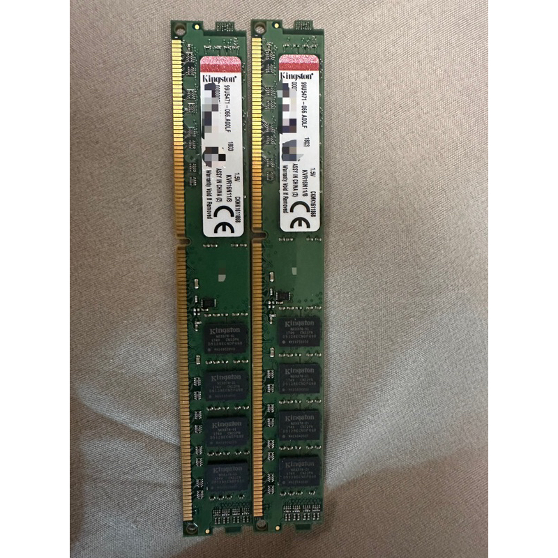 金士頓 DDR3 1600 8G * 2 窄版 終保