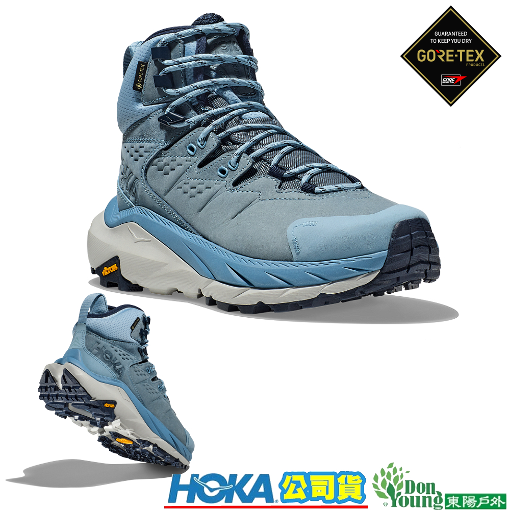 【HOKA】HO1123156MSHM 女 Kaha 2 GORE-TEX 中筒登山鞋 湖水藍/迷霧灰