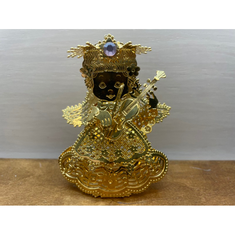 六月天使聖誕花絲 June鍍金天使 Lee- Graves 兒童天使 小天使 天使裝飾 天使擺件 天使 二手