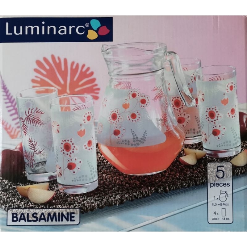 Luminarc 法國 樂美雅水壼+水杯組