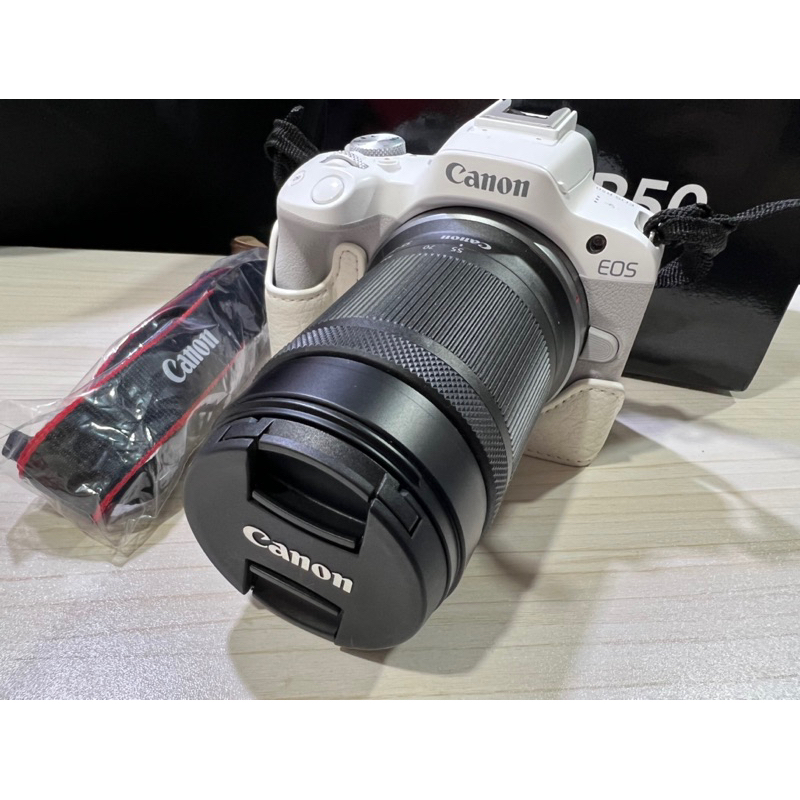 【二手/只用過一次活動】Canon R50 白色+ RF 55-210mm鏡頭，另售LP-E17 原廠電池*兩顆