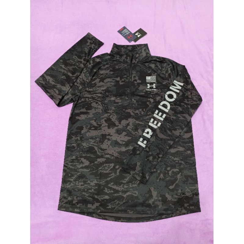 美國帶回 Under Armour UA 1373618 夏季 寬鬆版 排汗衫 100%聚酯纖維材質  黑色迷彩