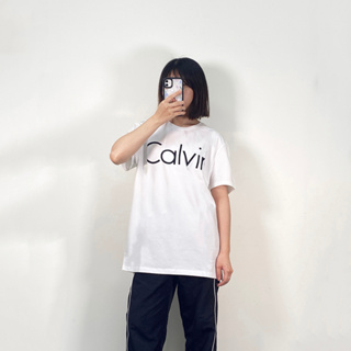 CK Calvin Klein 簡約大字母款 男款短T 短袖T恤(白)