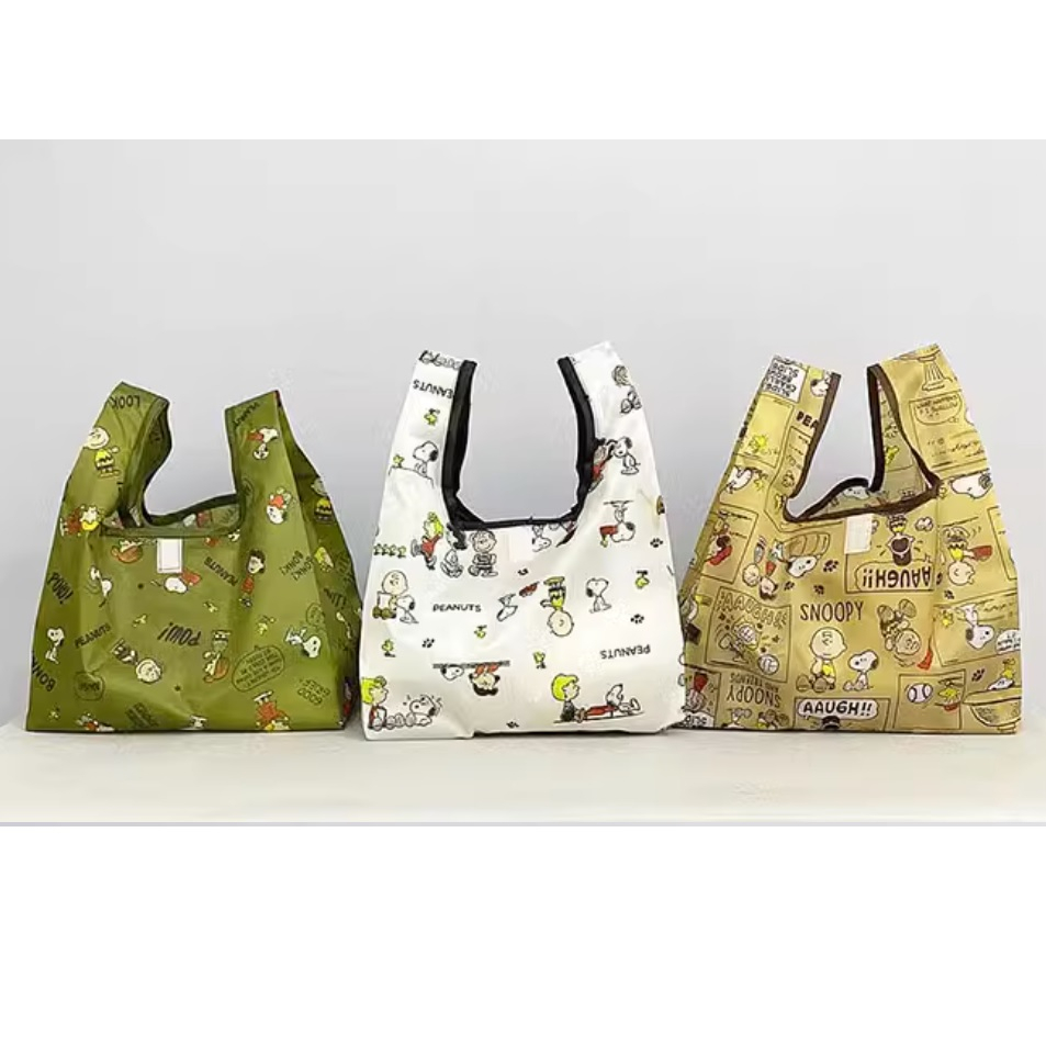 日本雜誌附錄 史努比 手提袋 便當袋 可折疊收納 寬底部 攜帶方便 購物袋 SNOOPY 史奴比 環保袋 B30702