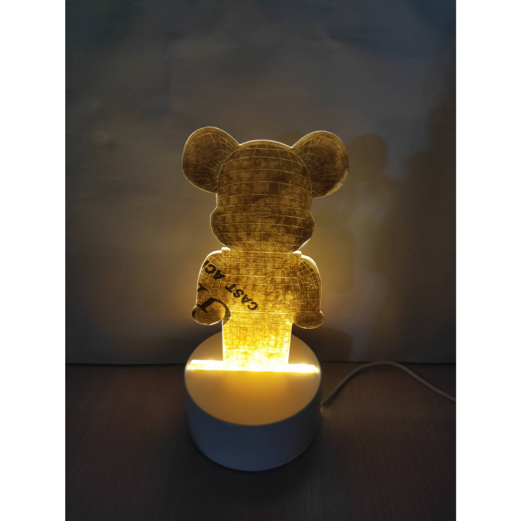 LED 3D 暴力熊3D小夜燈 立體小夜燈 睡眠燈 芝麻街原型 女生臥室燈 交換禮物 客廳裝飾燈 立體3D