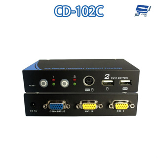 昌運監視器 CD-102C 2埠 雙介面電腦切換器 支援PS2及USB雙介面