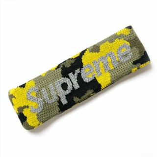 全新 SUPREME 黃迷彩 字型反光 頭帶