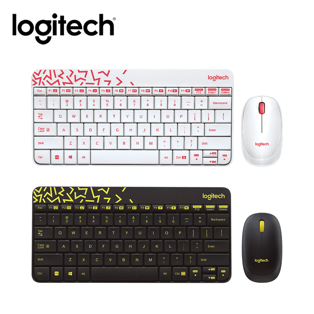 &lt;贈送滑鼠墊&gt; Logitech 羅技 MK240 2.4G 無線鍵盤滑鼠組 紅白