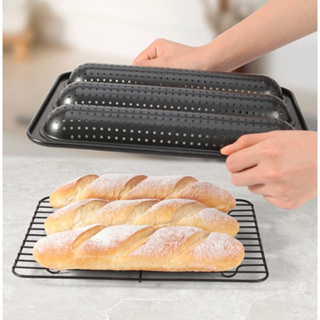 (烘焙神拳)Chefmade學廚WK9943黑色不粘法棍模 法式長棍 法國麵包模具 波浪型麵包烤模wk9943