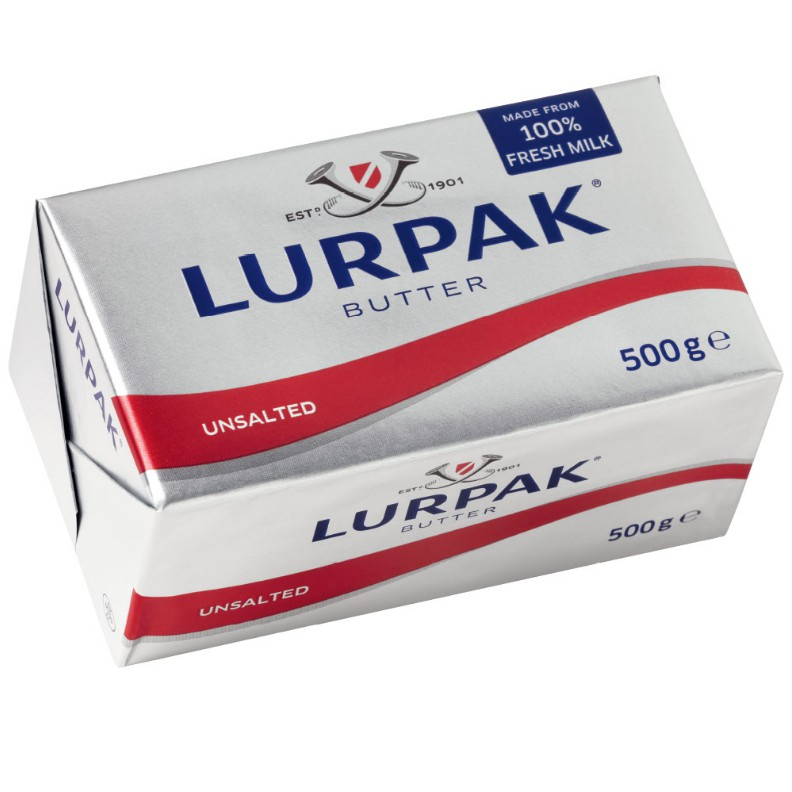 【鑫福美食集】出清 丹麥 LURPAK 無鹽發酵奶油 500g /個2024/06/03