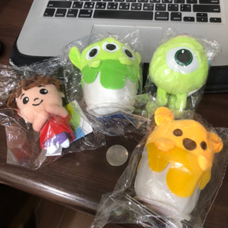 正版 迪士尼 皮克斯 小熊維尼 阿布 大眼仔 三眼怪 燭臺 蠟燭 油漆桶 造型 填充 玩具 絨毛 娃娃 布偶 玩偶 吊飾