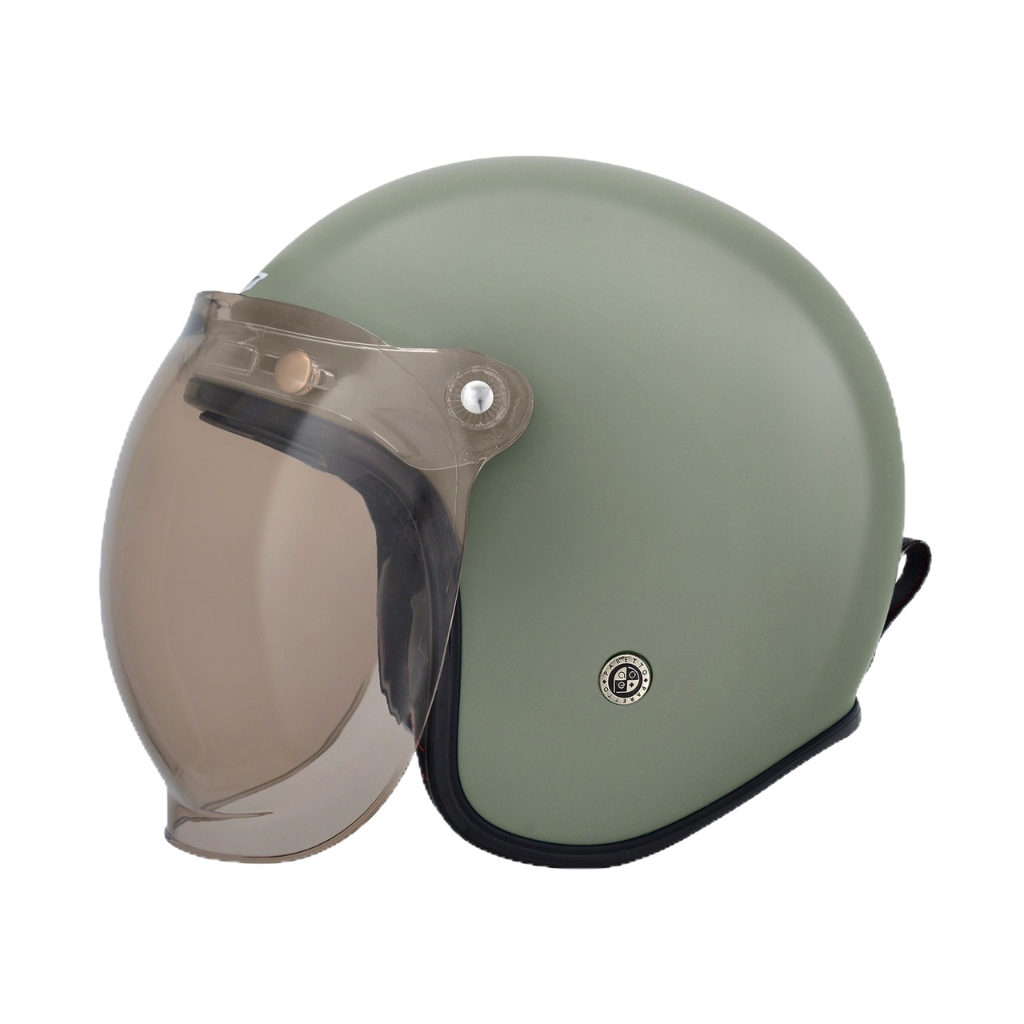M2R MO-3 安全帽 MO3 素色款 橄欖綠 復古帽 半罩 內襯可拆 3/4 安全帽