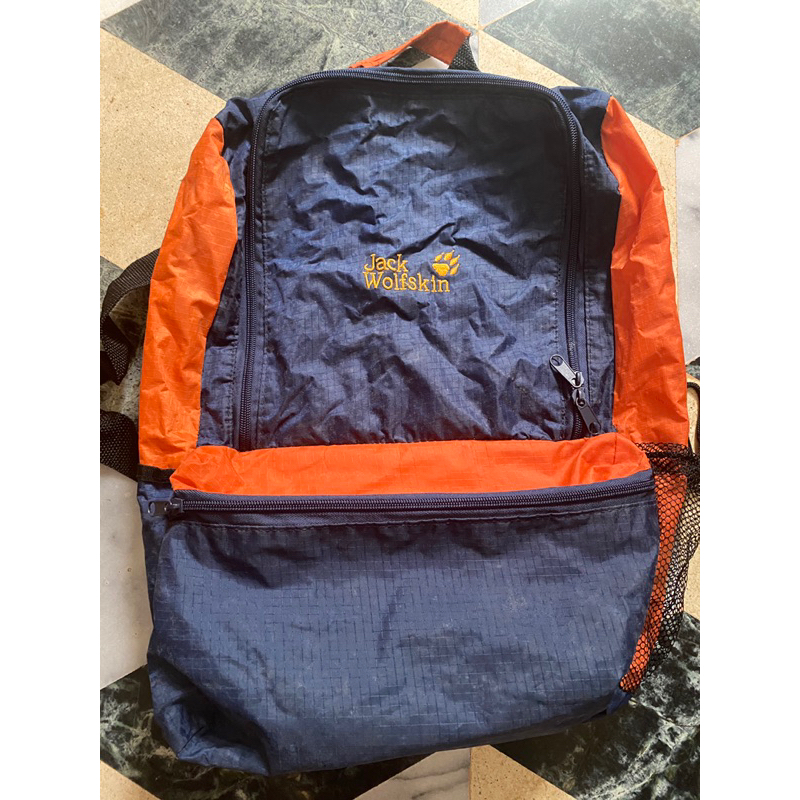 Jack Wolfskin 飛狼 背包 休閒健行背包 後背包 夾層 水壺袋 橘色 亮橘色 藍色 寶藍色 深藍色