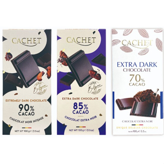 比利時 CACHET 凱薩 巧克力 100g （70%、85%、90%）