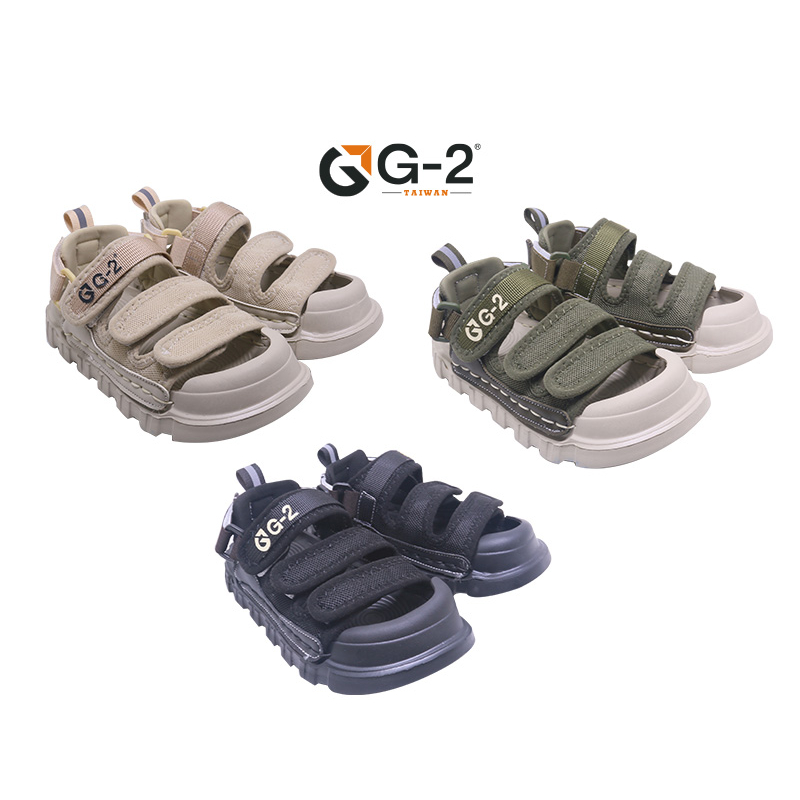 【新品上市】G202-卡其/軍綠/黑-兒童包頭運動涼鞋夏季中大童運動女童童鞋軟底防滑男童沙灘鞋