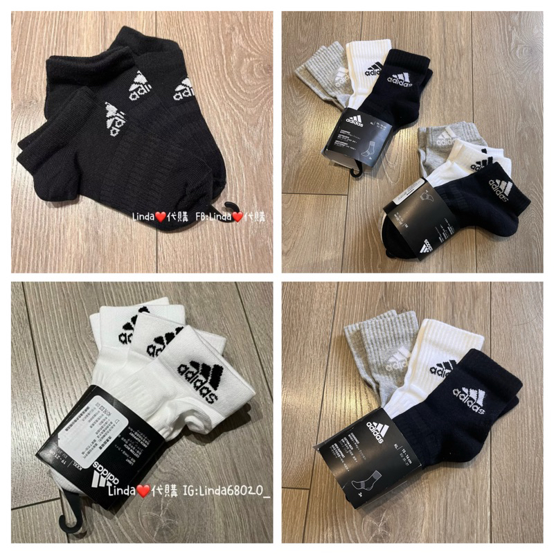 Linda❤️代購 Adidas 襪子 童襪 DZ9364 短襪 運動襪 白DZ9435 黑DZ9436 DZ9355
