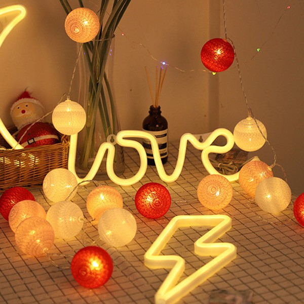LED 燈串 棉球燈 棉線球燈 裝飾燈 泰國  房間裝飾 室內裝飾 拍照道具 拍攝背景