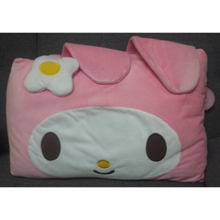 日版﹝Sanrio﹞限定※美樂蒂My Melody※超柔軟【粉紅色-美樂蒂大臉長方型】絨毛抱枕/單人枕