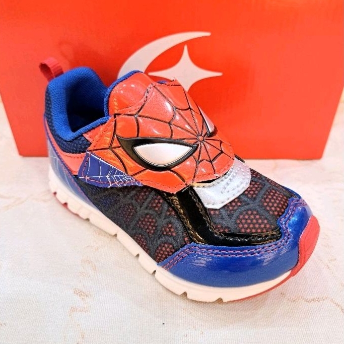 moonstar 男童漫威系列Spider-Man蜘蛛人2E寬楦運動鞋 機能鞋 0162紅藍