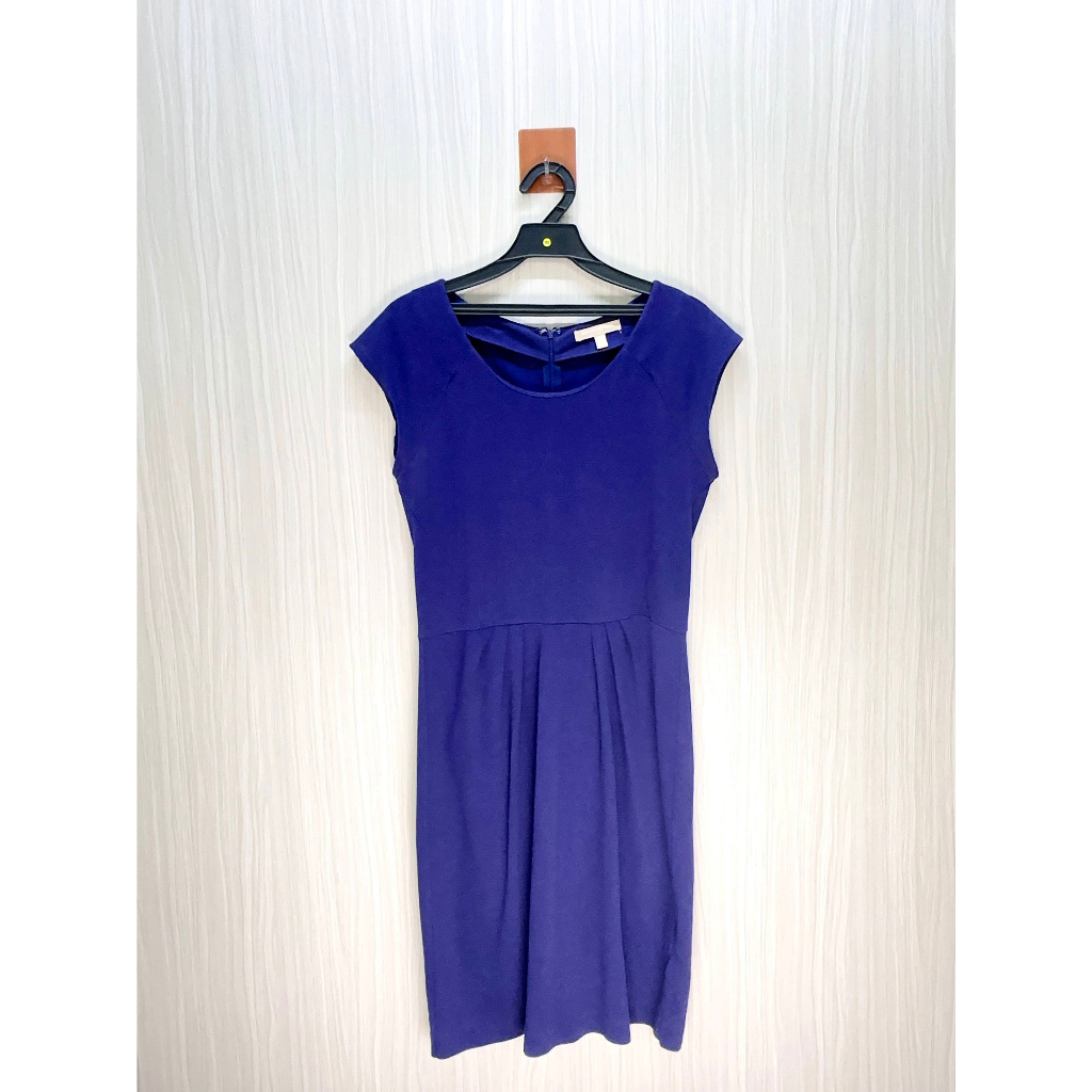 BANANA REPUBLIC 專櫃 藍紫色無袖棉質洋裝