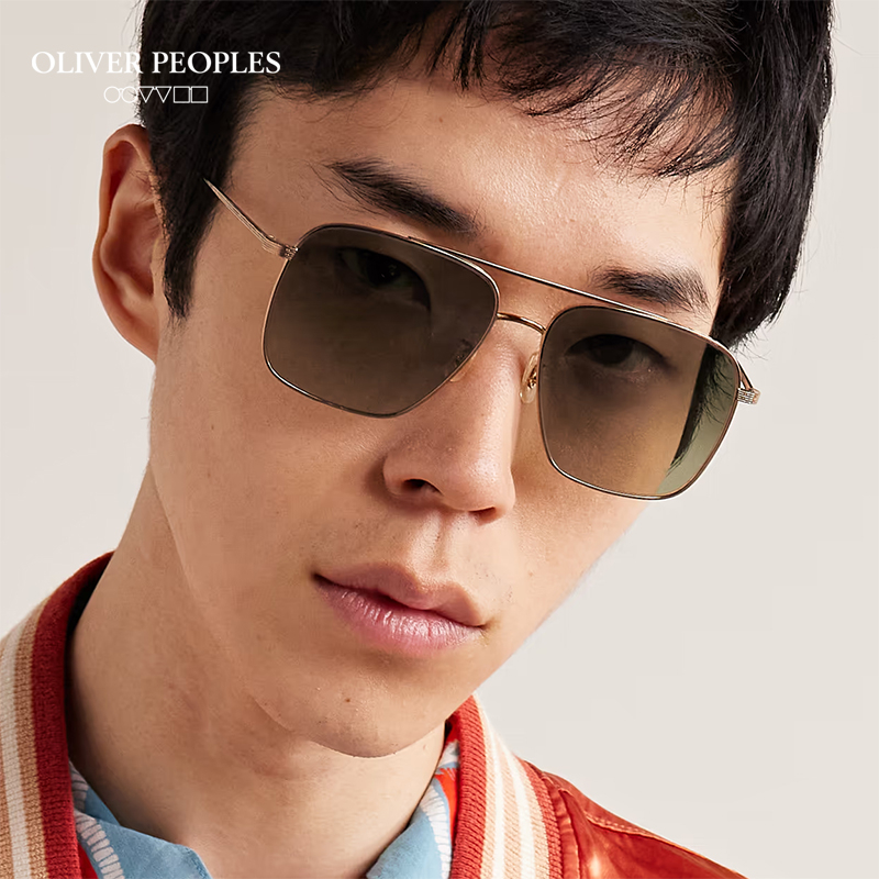 Oliver Peoples OV1320ST 抗UV太陽眼鏡 潮流復古純鈦超輕飛行員墨鏡 男生女生眼鏡框【幸子眼鏡】