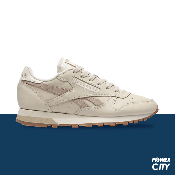 【REEBOK】CLASSIC LEATHER 休閒鞋 運動鞋 復古 奶茶 女鞋 -HQ2233