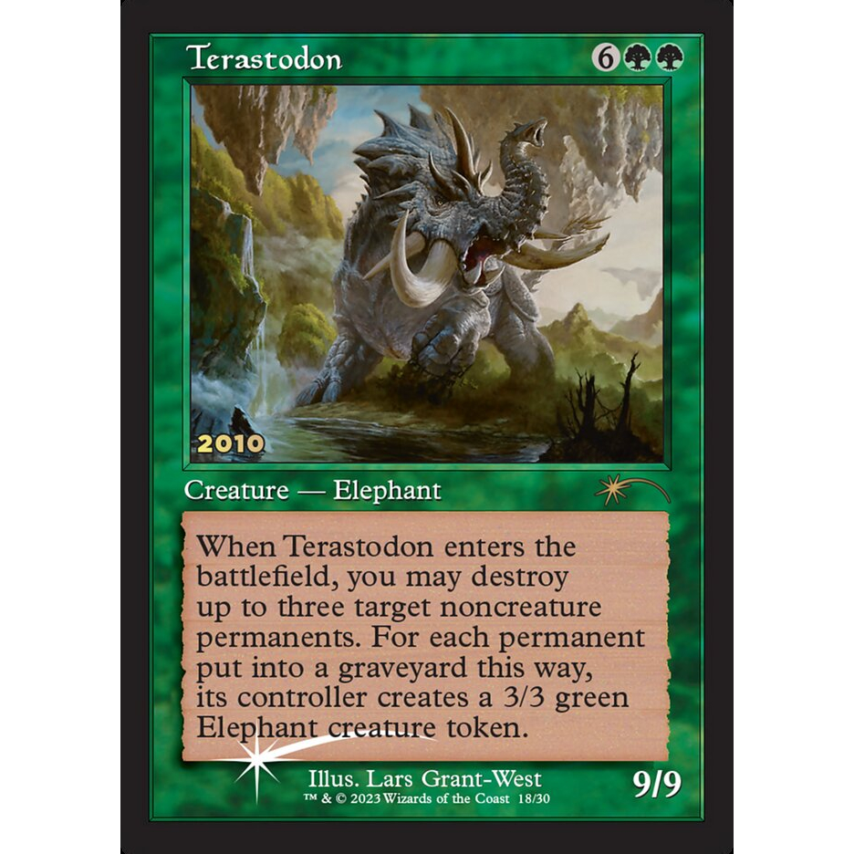 [羊毛農場] MTG 魔法風雲會 30th Anniversary Terastodon 撼地象 英文 閃