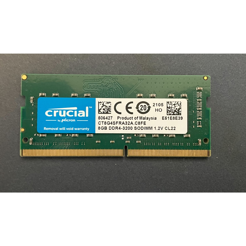 Micron Crucial 美光 DDR4-3200 8G 筆記型記憶體