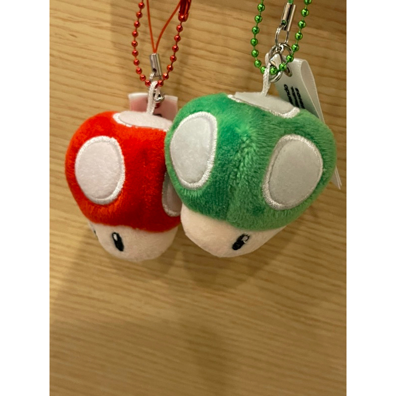 日本大阪環球影城 任天堂 蘑菇 紅+綠 瑪利歐 玩偶吊飾 包包掛飾
