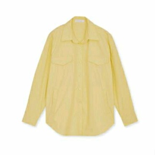 Airspace 不易皺寬鬆長版襯衫 air space 黃色襯衫 長版襯衫
