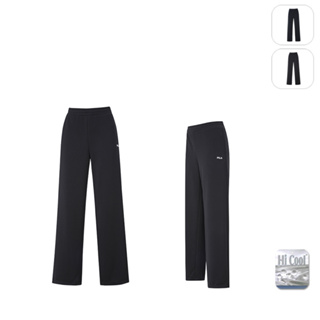 【FILA】女性 吸濕排汗 針織平口長褲-黑色 5PNW-5491-BK