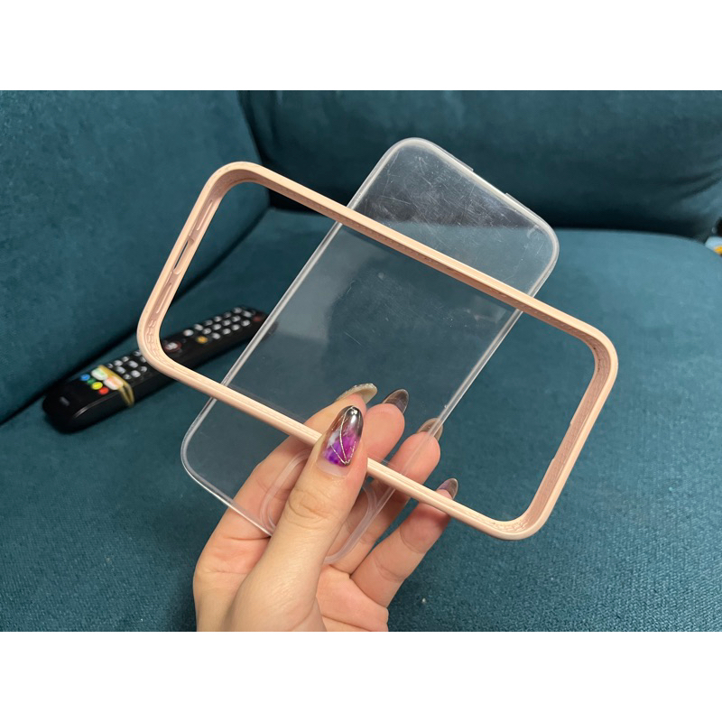 犀牛盾粉色iPhone 13手機殼含背蓋