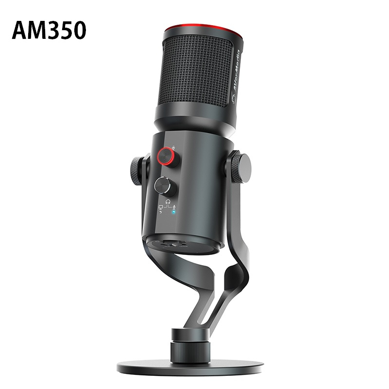 米特3C數位–圓剛 黑鳩Live Streamer Mic 麥克風 AM350麥克風(含底座+防噴網)/AM350單品