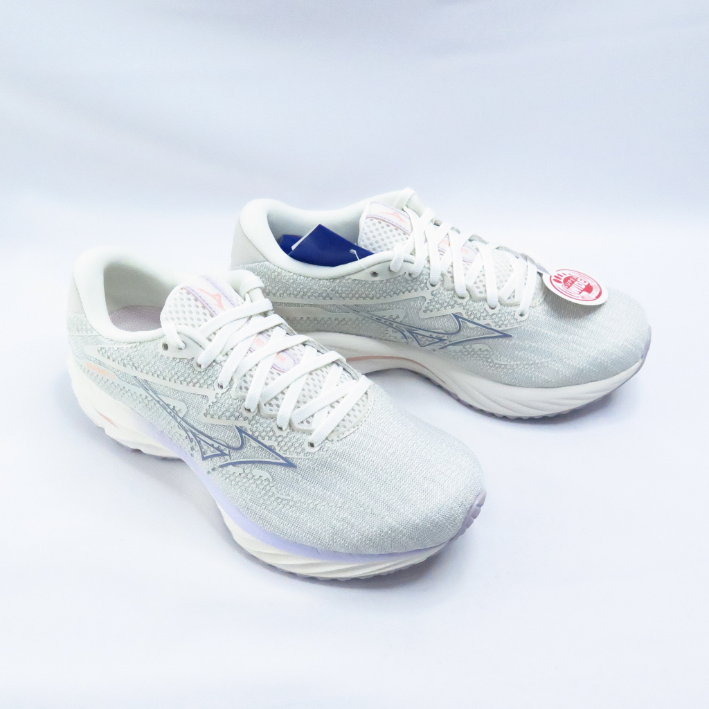 Mizuno WAVE RIDER 27 SW 女慢跑鞋 4E楦 J1GD230628 米灰【iSport愛運動】