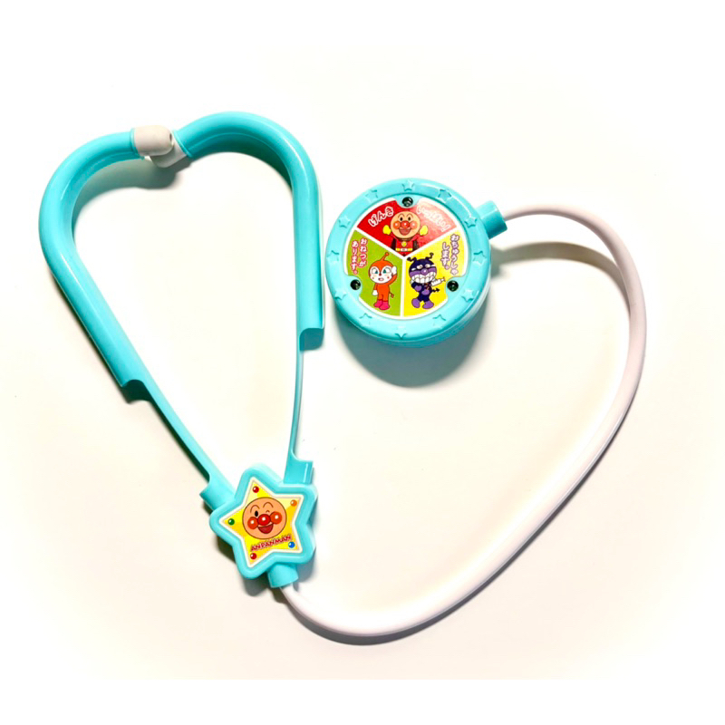 日本🇯🇵快樂遊戲讀本附贈的 麵包超人聽診器 聲光玩具 醫生遊戲 兒童玩具