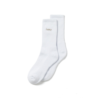 FEISTY ACROSS LOGO SOCKS 電繡字體長襪 白卡其字 FS-SK-07