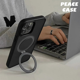 簡約支架磁吸高階感黑色 適用於iPhone11 12 13 14 Pro Max 軍規級防摔手機殼 哀風15手機殼16