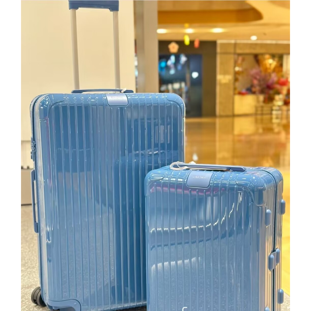 二手正品（98新）RIMOWA Essential Check-in L 30寸 扁扁箱 湖水藍 行李箱 藍色 拉桿箱